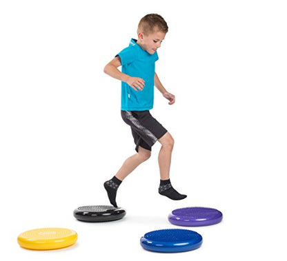 Wobble Cushion Balance Disc - Wobble Disc & Wiggle Seat, Balance Pads for Physical Therapy, Wobble Disk, Sensory Room Equipment - Wobble Seat - color: Black