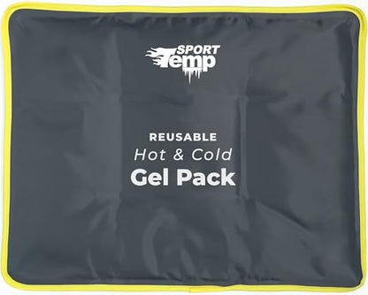 Hot & Cold Reusable Gel Packs (Large, 1 Pack) Flexible Soft Compress - Ice & Heat Therapy for Injuries, Back, Shoulder, Hip, Knee, Joint Pain, Swelling, Bruises, Post Surgery - Sport Temp - size: Large (Pack of 1)