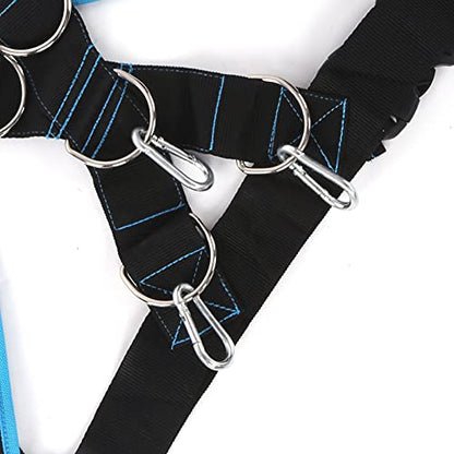 Shoulder Strap Pulling Sled Harness Vest for Speed and Agility Training - color: Black Blue