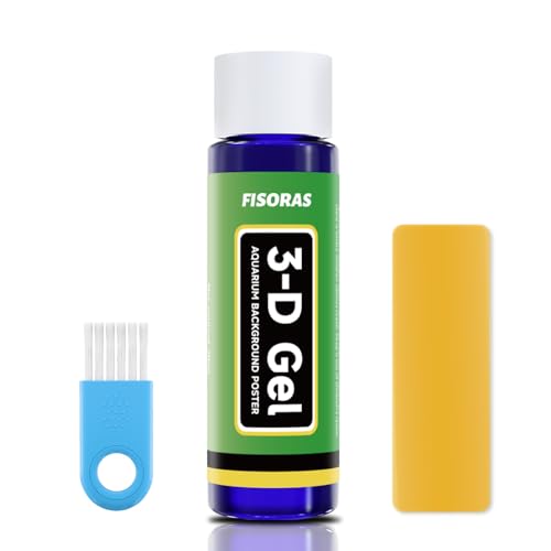 Aquarium Background Gel, 30ML(1OZ) Glue for Fish Tank with Brush and Scraper, Easy to Apply, Clearer and Brighter - size: 30ML