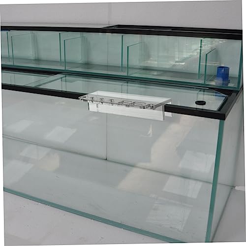 Acrylic Aquarium Tool Holder for Maintenance Transparent Storage Rack with Grooves for Scrapers Scissors and Clips Easy Installation for Fish Tank Supplies