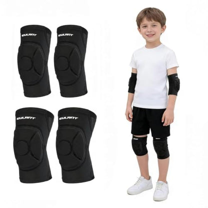 EULANT Soft Elbow and Knee Pads for Kids,Thicken Protect Elbow Knee Pad,S - size: Kids Suit S(Elbow S+Knee S)
