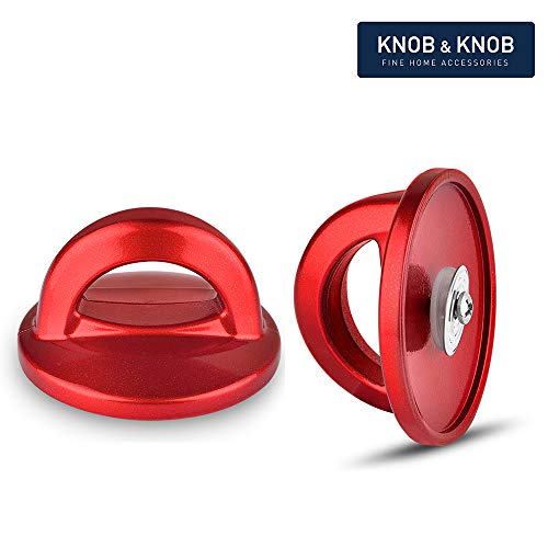 Universal Pot Lid Red Knob Compatible with Crockpot Lids, Pan Lid Replacement Handle, Heat Resistant Pot Knob for Glass, Steel Lids, Easy Grip Lid Handle, Kitchen Cookware, 2.75”x1.77” (1 Pack)