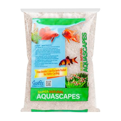 Carib Sea Super Naturals Aquarium Sand - 20 lb - Crystal River - Natural Substrate for Freshwater Aquariums, Ideal for Aquascaping & Promoting Healthy Aquatic Habitat