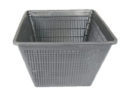 7 Inch (18cm) Square Water Garden Aquatic Mesh Pond Plant Flower Planter Basket, PondH2o Plastic Slotted Mesh Outdoor Aquatic Planting Pots Baskets Aquaponics, Hydroponics Value Pack of 2