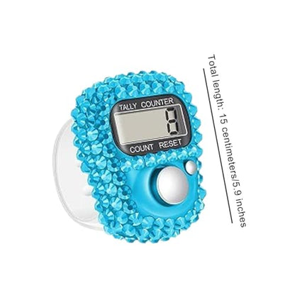 Electronic Finger Counter - LCD Digital Display Hand Tally Counter | Manual Digital Finger Counter | Portable Pitch Counter, Smalli LCD Display Electronic Tally Counter for Coaching, People, Fishing