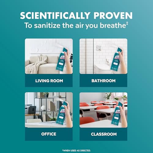 Lysol Air Sanitizer Spray with Bacterial Odor Eliminator for Home & Office, Sanitizing Air Spray, Air Freshener Alternative, Simple Fresh Scent,10 oz (Pack of 6) - size: 10 Ounce (Pack of 6)