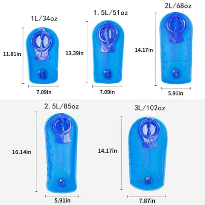 Unigear Hydration Bladder, 1.5L/2L/2.5L/3L Water Bladde Non-BPA and odorless for Backpacking, Biking, Hiking and Camping