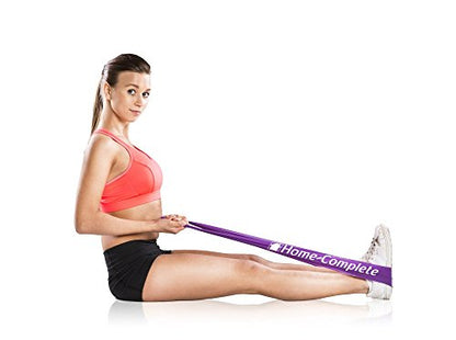 Resistance Bands for Working Out - Workout Band Loop - Exercise Bands with 4 Levels for Toning, Stretching or Physical Therapy by Home-Complete - size: 4 Pack