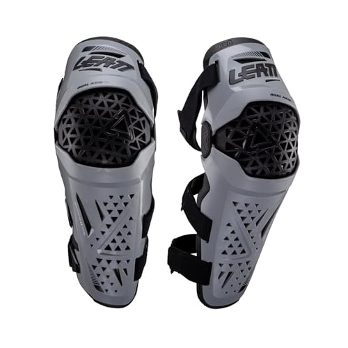 Leatt Unisex-Adult Motorcycle Pivoting Knee and Shin Hard Shell Impact Foam Guard - color: White, size: Small/Medium