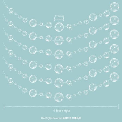 Decor365 Under the Sea Party Decorations White Bubble Garlands Little Mermaid Birthday Decorations Bday Hanging Streamer Beach Banner Under Water Decor Nautical Backdrop Kids Ocean Party Supplies