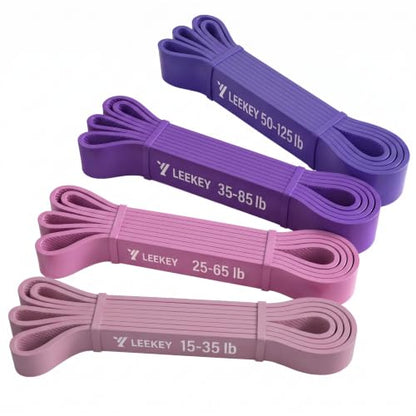 Resistance Bands for Pull Up Assist, Stretch Bands & Exercise Workout Set - color: 15-125LBS PINK PURPLE