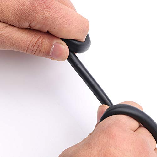 10FT Black Latex Rubber Tubing,3/8in OD 1/4in ID Black ONE Continuous Piece