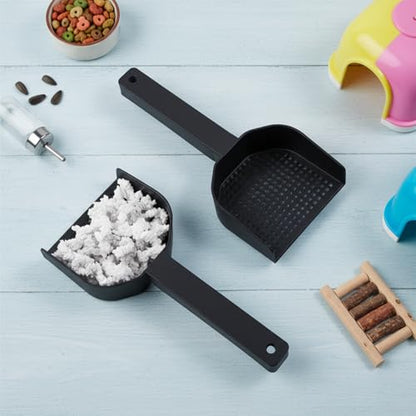 2Pcs Poop Scooper Cat Litter Scooper Fine Mesh Sifting Shovel Plastic Handle for Guinea Pig Rabbits Small Animals for Easy Waste Cleaning