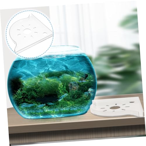 COLLBATH Fish Tank Corner Storage Rack Aquarium Part Plant Holder for Aquarium Fish Tank Storage Shelf Triangle Fish Tank Corner Stand Triangle Aquarium Corner Stand Abs White