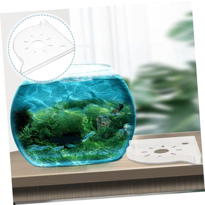 COLLBATH Fish Tank Corner Storage Rack Aquarium Part Plant Holder for Aquarium Fish Tank Storage Shelf Triangle Fish Tank Corner Stand Triangle Aquarium Corner Stand Abs White