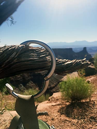 Clipa Bag Hangers The Ring that Opens into a Hook, Closes Automatically - color: Matte Silver
