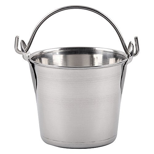 Lindy's 1-Quart Stainless Steel Bucket, Durable Seamless Bucket for Many Home Tasks, Carry Water or Milk, Fill with Food, Use as a Flower Pot, Cleaning Bucket, Table Centerpiece and Much More - size: 1 quart