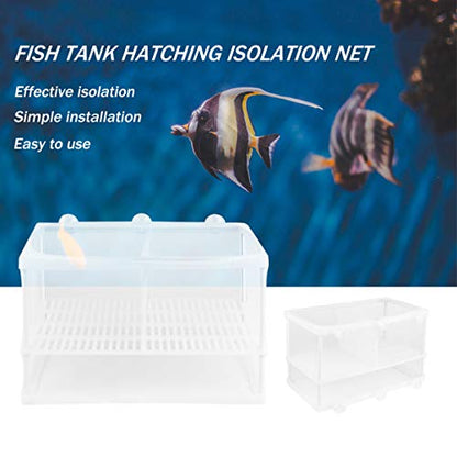 Hemobllo 1PC Fish breeding Tanks Fry net Breeder Fish net for Fish Tank Fry Breeder Tank Separation Net drip Acclimation kit Fish Tank Hatchery Water Changer Dripping Water White