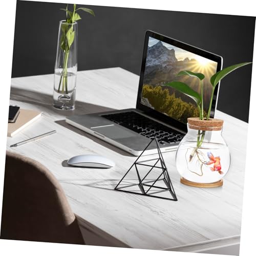 Desktop Hydroponic Fish Bowl Glass Aquarium with Mat for Betta and Aquatic Plants Stylish Terrarium for Decor