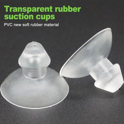20 Pack 18mm/0.7" Transparent Anti-Collision Suction Cups for Glass Table Tops, Furniture, Desk, Without Hooks