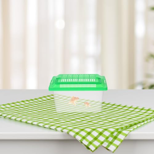 Portable Fish Tank Turtle Box Pet Hamster Transport Carrier 18x11x11cm Sturdy Pp Plastic Aquarium for Reptile and Small Animal Breeding