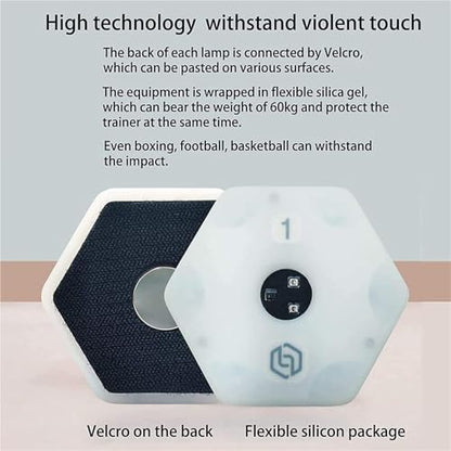 Reaction Training Kit Smart Pods for Speed, Reaction Training Light System with App Exercises to Improve Speed Agility, Reflex, for Boxing, Sports, and Fun