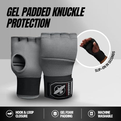 Hayabusa Quick Gel Hand Wrap Boxing Gloves - color: Grey, size: Medium