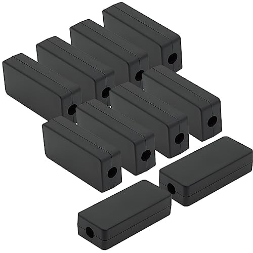 Project Box 10 Pieces ABS Plastic Electrical Project Case Small Junction Box for Electronics Black 2.4 x 1.0 x 0.6 inch (60 x 26 x 16 mm) - size: 2.4" x 1.0" x 0.6"(10pc)