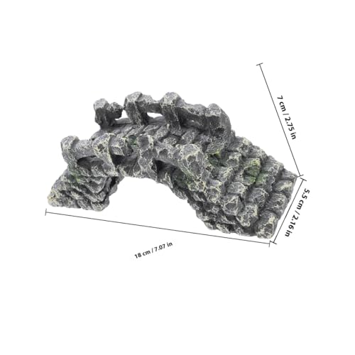 POPETPOP Miniature Resin Arch Bridge Fish Tank Decor Aquarium Landscaping Ornament for Freshwater and Saltwater Aquariums