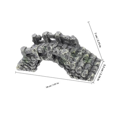 POPETPOP Miniature Resin Arch Bridge Fish Tank Decor Aquarium Landscaping Ornament for Freshwater and Saltwater Aquariums