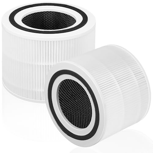 Core 300 Replacement Filter for Levoit Core 300-p, Core 300S, Core 300, Core 300-RF, Core 300-RAC Air Purifier, 3-in-1 H13 True HEPA Activated Carbon Filter(White) by APPLIANCEMATES - color: White, size: 2 count