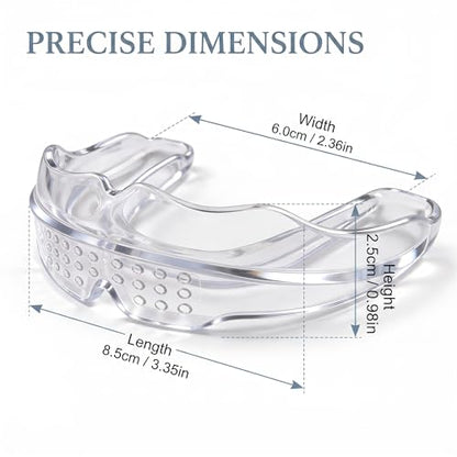 IPAME Mouth Guard for Sports - Silicone Upper & Lower Teeth Protection - Football, Lacrosse, Hockey, Baseball - Fit for Youth and Teens (Transparent)