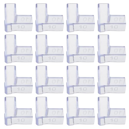 25pcs Aquarium Corner Guards for 10mm Glass Tank, Plastic Fish Tank Edge Protectors, 90 Degree L-Shaped Safety Bumpers and Furniture Edge Protection