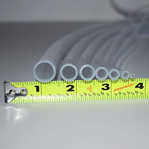 Ultra Clear Platinum Silicone Tubing - Food & Medical Grade - High Temp Hose (3 Feet, 3/16" ID x 5/16" OD) - size: 3/16" ID x 5/16" OD