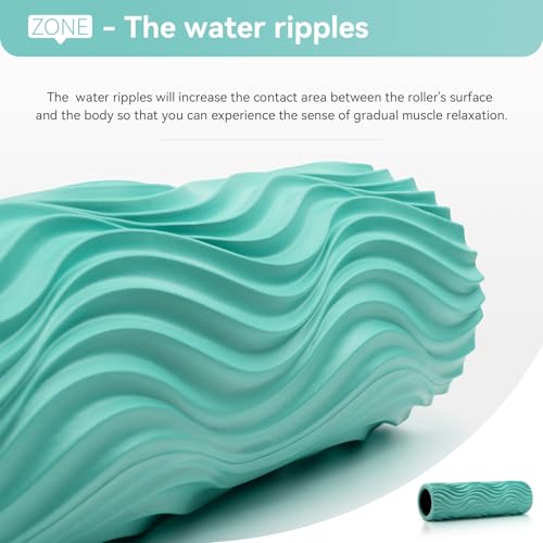 SUBCULTUREPICK 15" Foam Roller - Medium Density Deep Tissue Muscle Massage | Foam Rollers for Exercise, Muscle Massage and Myofascial Wave Textured Release, Back Roller for Pain Relief & Stretching - color: Turquoise