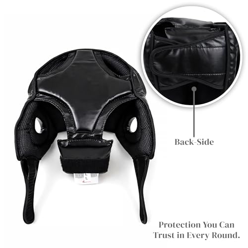 Boxing Headgear for MMA Training, Adjustable Padded Protective Helmet – Muay Thai, Kickboxing, Karate, Taekwondo & Martial Arts Sparring - size: L/XL KAVROX