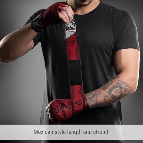 Hayabusa Marvel Hero Elite Mexican Style Boxing Hand Wraps for Men & Women - color: Daredevil