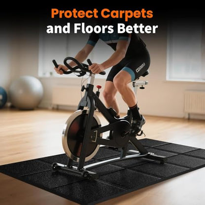 THAILE Treadmill Mat, 79" x 39" x 5mm, Carpet & Hardwood Floor Protector - size: 79"L x 39"W x 0.2"Th