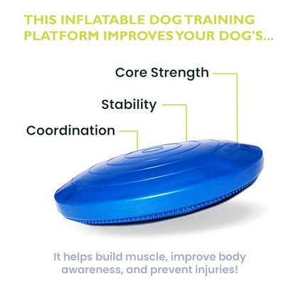 FitPaws® Dog Balance Disc, Exercise Equipment, Rehabilitation + Training, - color: Blue, size: 14"