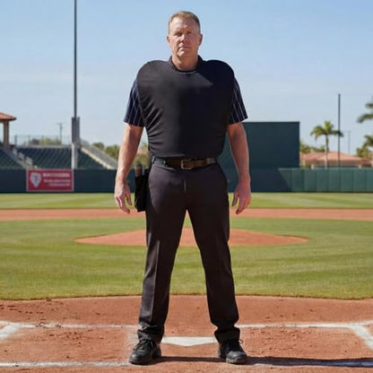 Umpire Chest Protector Gear 23.5''H x 21''W x 2.4''T Umpire Exterior Body Chest Protector Pad with Adjustable Strap and Pocket, Thick Foam, Black - color: Black