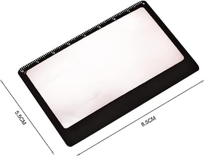 Credit Card Size 3X Magnifiers, Each Magnifier for Use as Magnifying Glass, Reading has 3X Fresnel Lens, Pocket Magnifier, Reading Magnifier for Menus or can use as Accessory for ID Badge Holders