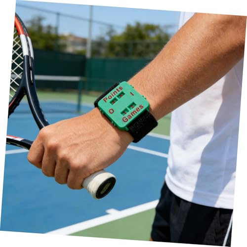Ciieeo Portable Tennis Score Counter Wristband Manual Golf Stroke Keeper Green Sports Training Equipment