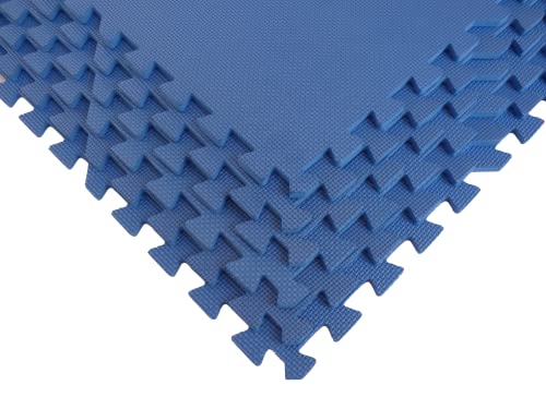 Interlocking Gym Floor Tiles 3/8 Inch – EVA Foam Puzzle Mats for MMA & Home Gym, Non‑Slip Exercise & Play Mat Set, Tatami Textured by Square Brands