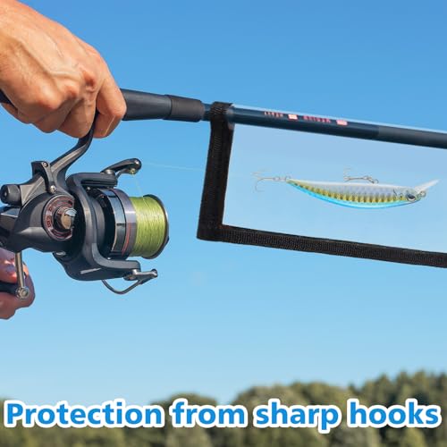 8 Pack Fishing Lure Wraps,Resistant Clear PVC Lure Covers Water-Resistant Tackle Storage for Rod Fabric Hook Protectors