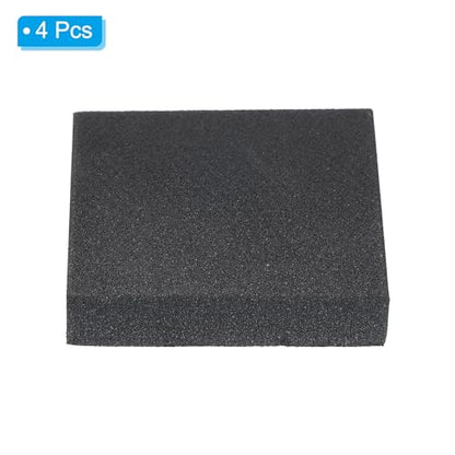 PATIKIL EVA Anti-Vibration Pads, 4 Pcs Shock Absorbing Washer Pads 2" x 2" x 0.4" for HVAC, Air Conditioner, Air Compressor, Condenser, Dryer, Black
