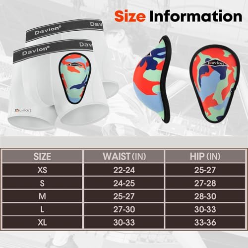 Davion 2-Pack Baseball Cup Youth Boys Underwear with kids Soft Athletic Cup - color: White-2pack, size: Medium