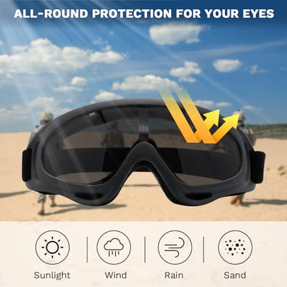 Airsoft Mask with Goggles, Foldable Half Face Airsoft Mesh Mask with Ear Protection for Paintball Shooting Cosplay CS Game - color: 3-BCP-3PCS, size: 3pcs