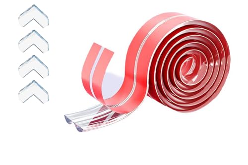 Corner Protector Baby,Corner Protectors for Furniture,Crib Bumpers,Edge Protector Strip with 3M Adhesivef (13.1ft（4M） 0.6 * 0.6in with 4 Corners) Soft and Safe