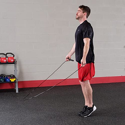 Body-Solid Tools Adjustable Cable Speed Jump Rope for Men & Women, Ideal for Speed Jumping, Home Gym Workout Equipment, Boxing & Gym Exercise Equipment